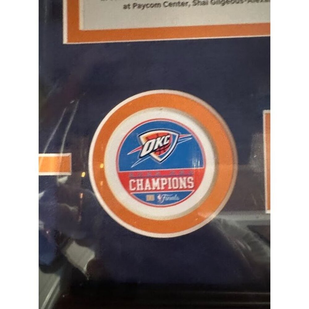 OKC Thunder 2025 NBA Champions The Oklahoman Newspaper Framed Front Cover - Picture 4 of 4